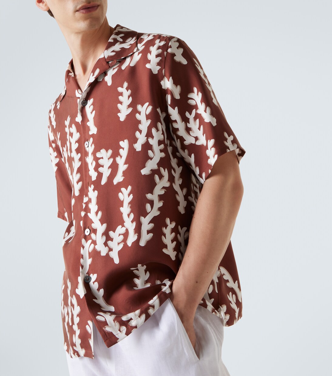 Printed silk bowling shirt | Zegna