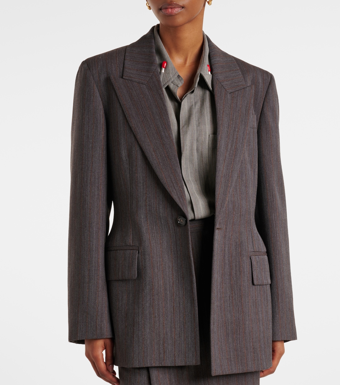 Blazer rayé en laine | Bottega Veneta