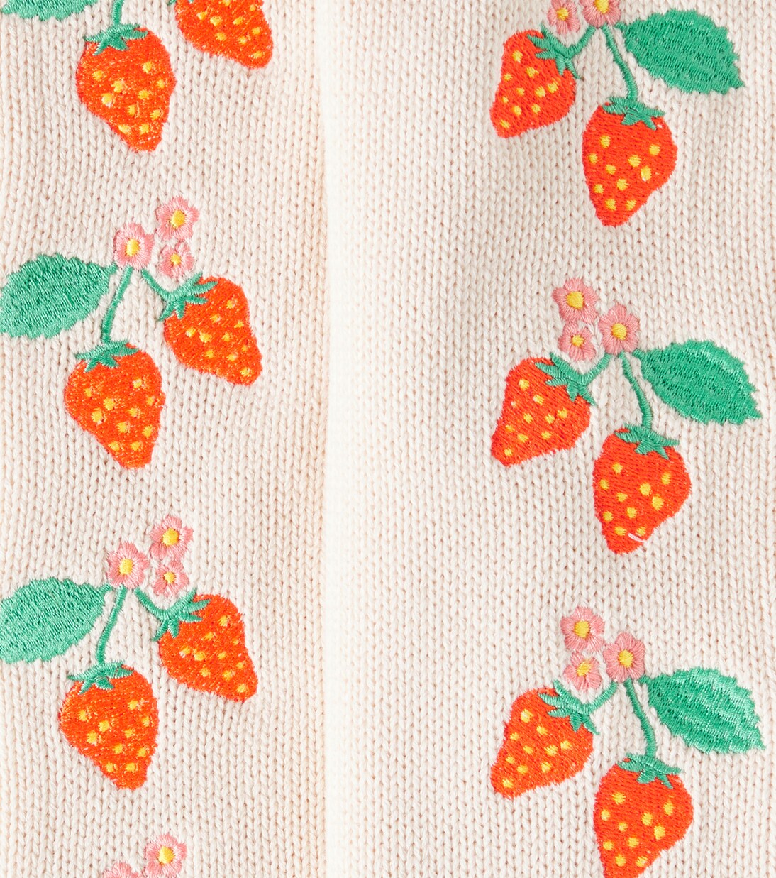 Baby Strawberries knitted cotton pants | Tinycottons