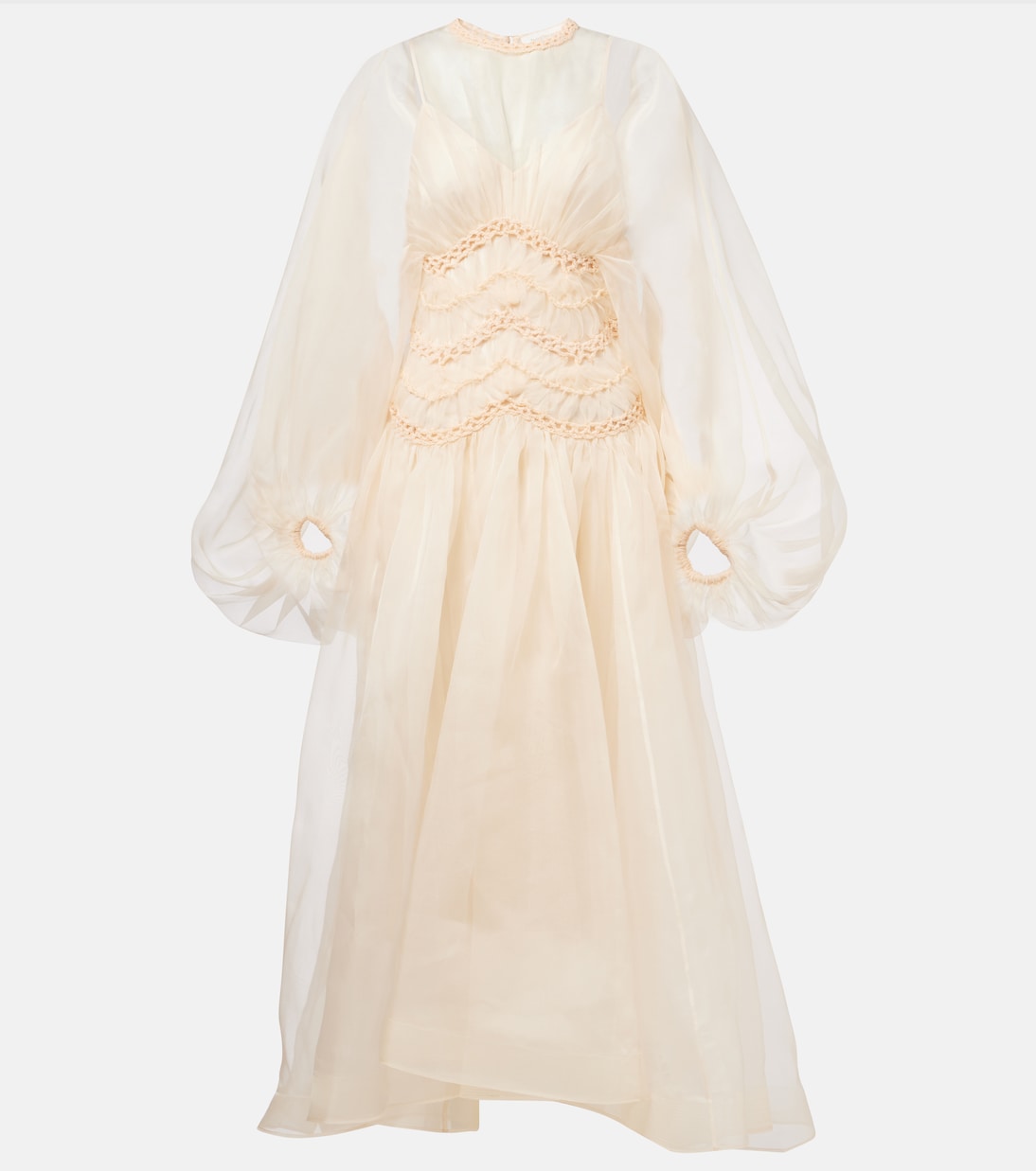 Illuminate macramé silk organza gown | Zimmermann