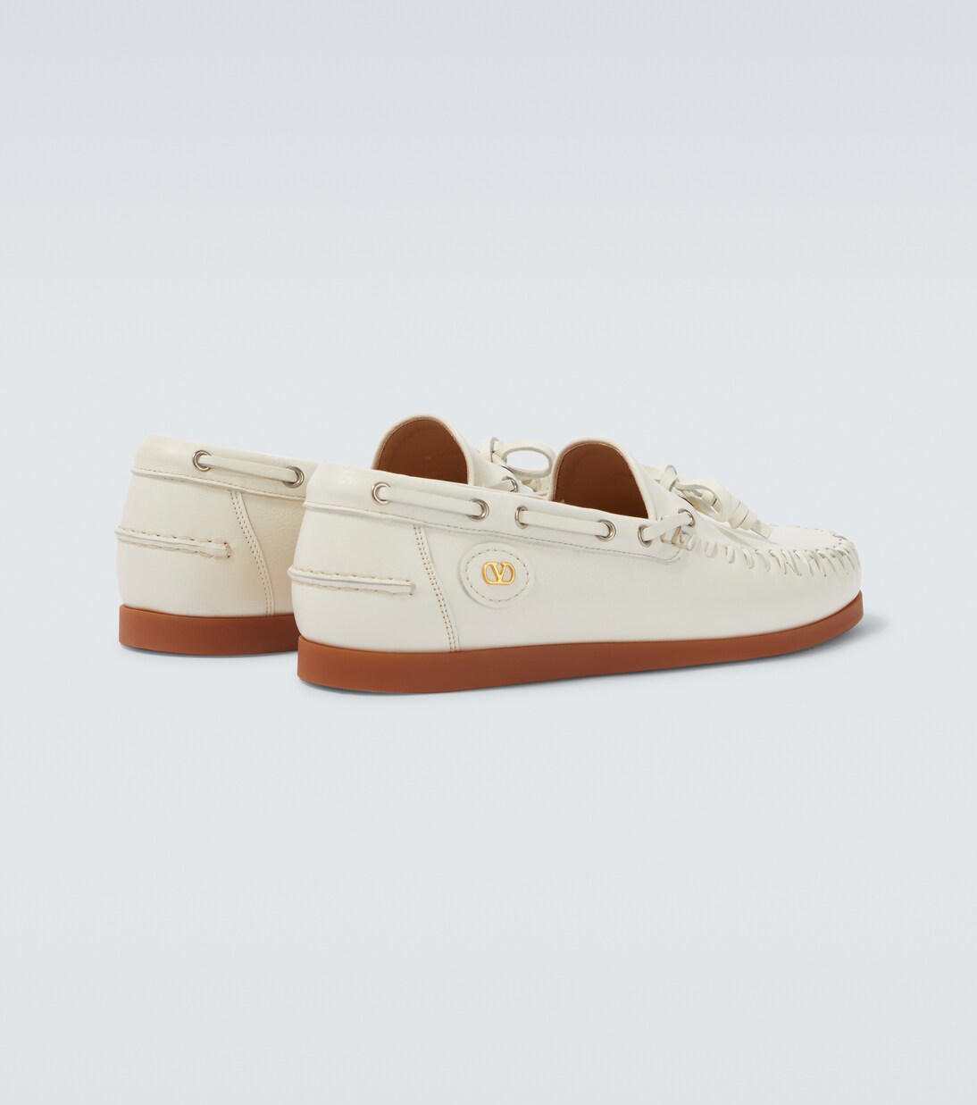 Leather boat shoes | Valentino Garavani