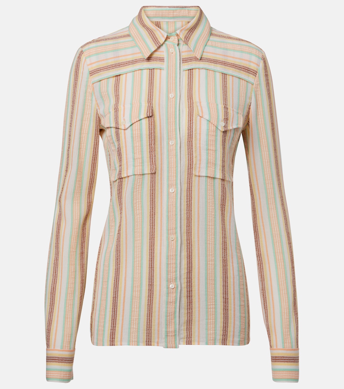 Striped cotton crêpon shirt | Chloé