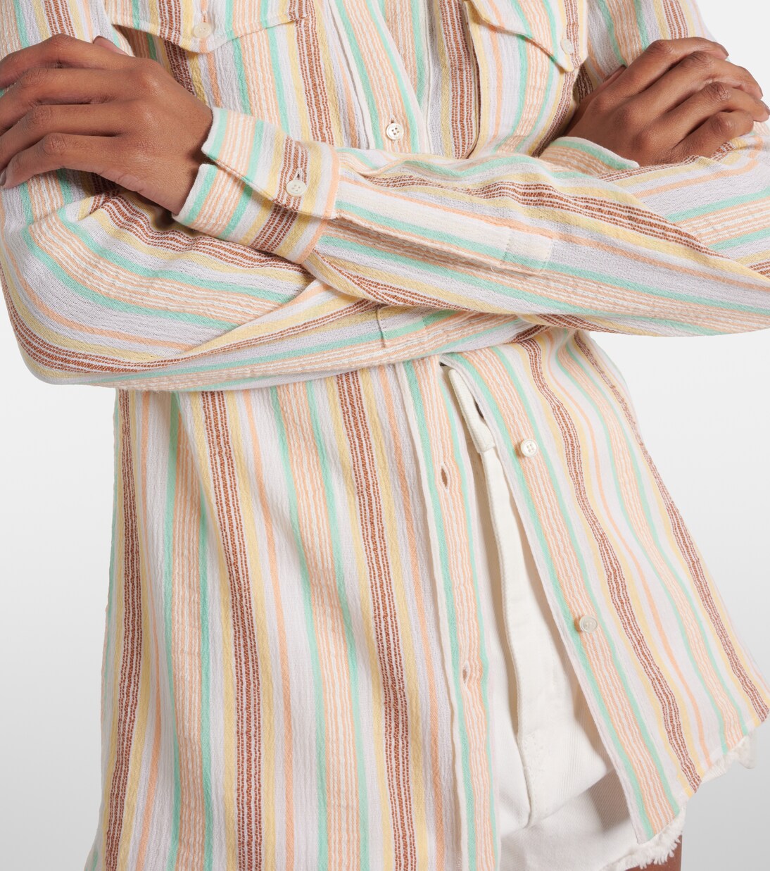 Striped cotton crêpon shirt | Chloé