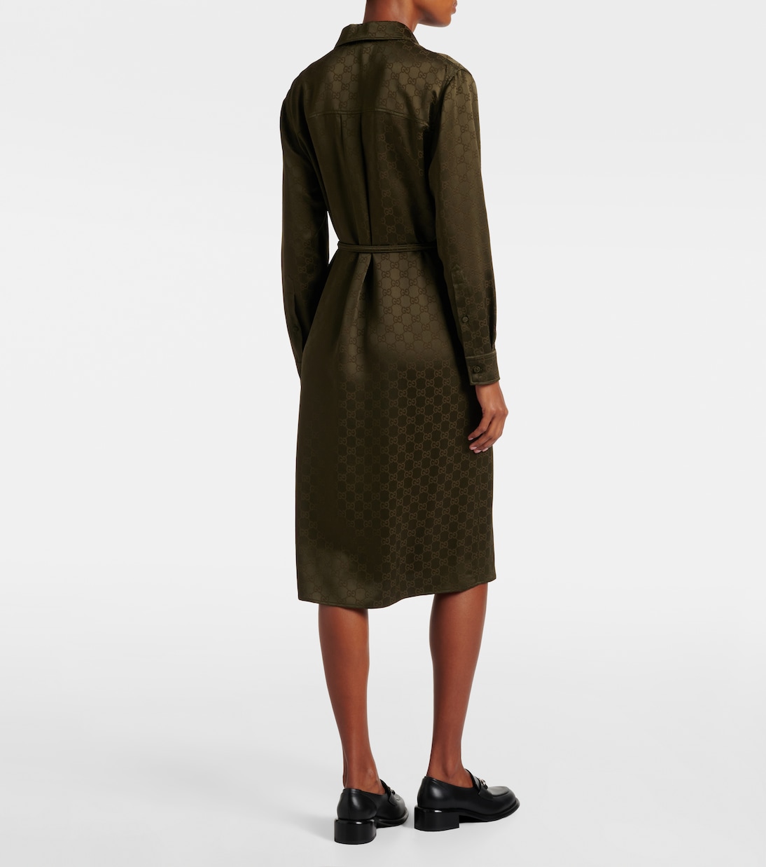 Hemdblusenkleid GG aus Satin | Gucci