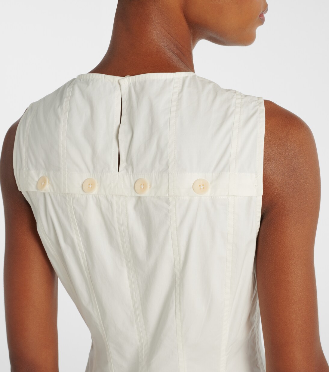 Robe midi White Label Marley en coton | Proenza Schouler