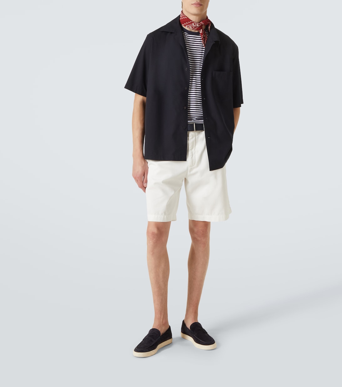 Striped cotton jersey T-shirt | Sunspel