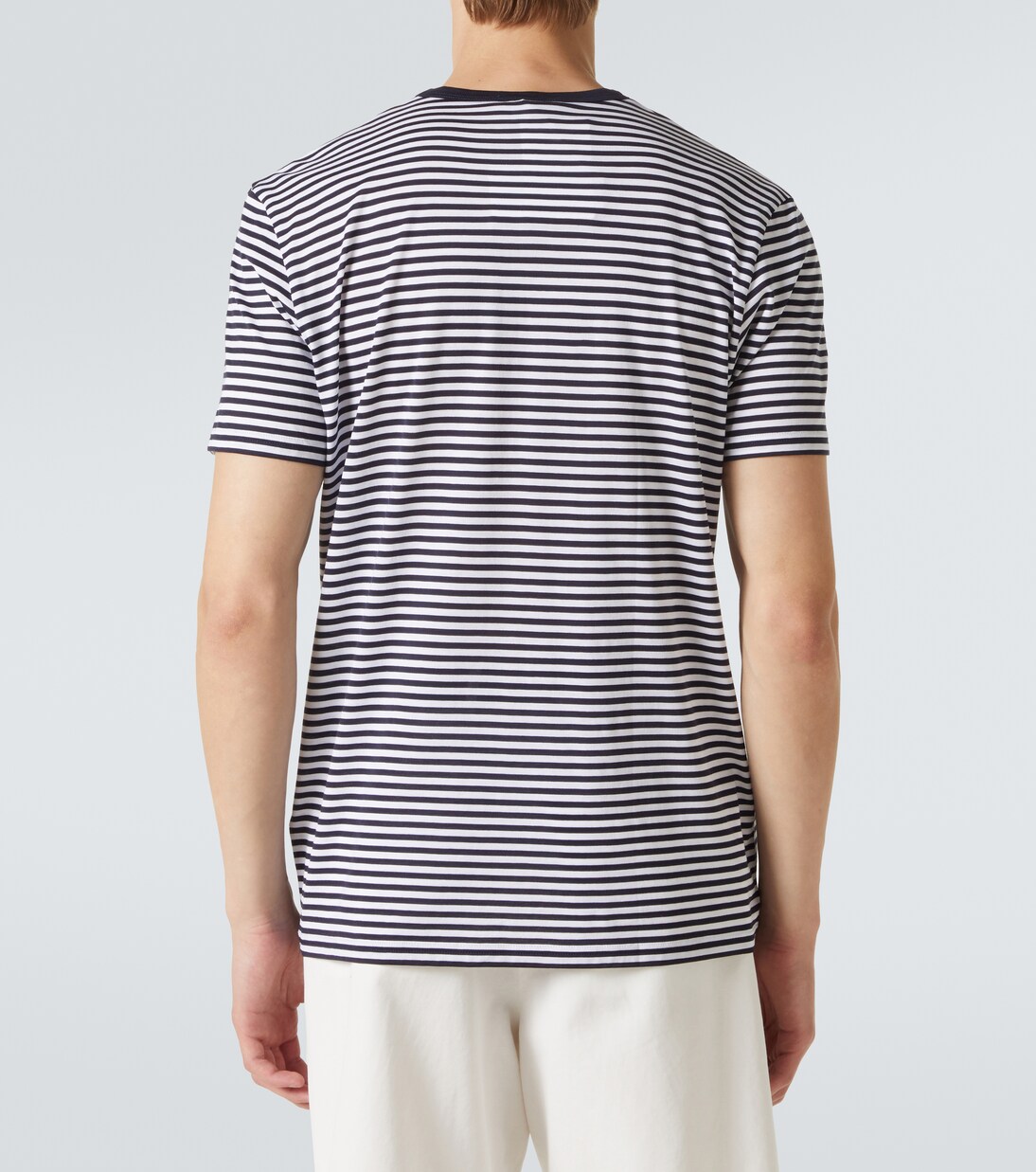 Striped cotton jersey T-shirt | Sunspel