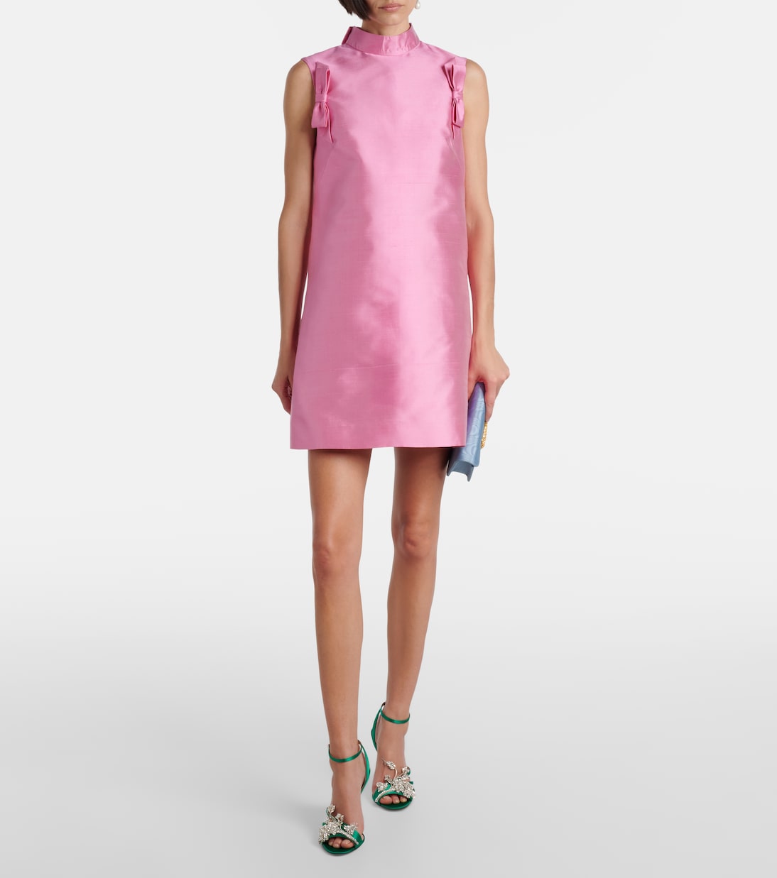 Sandali Ladycrush 100 in raso con cristalli | Valentino Garavani