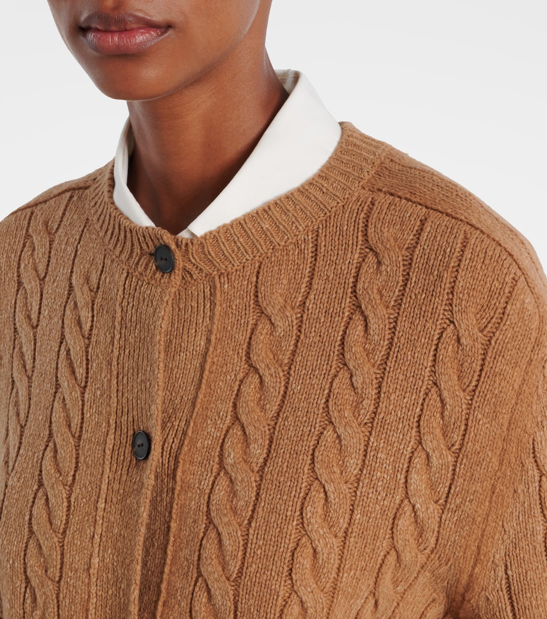 Cárdigan trenzado Loneke de lana | The Row