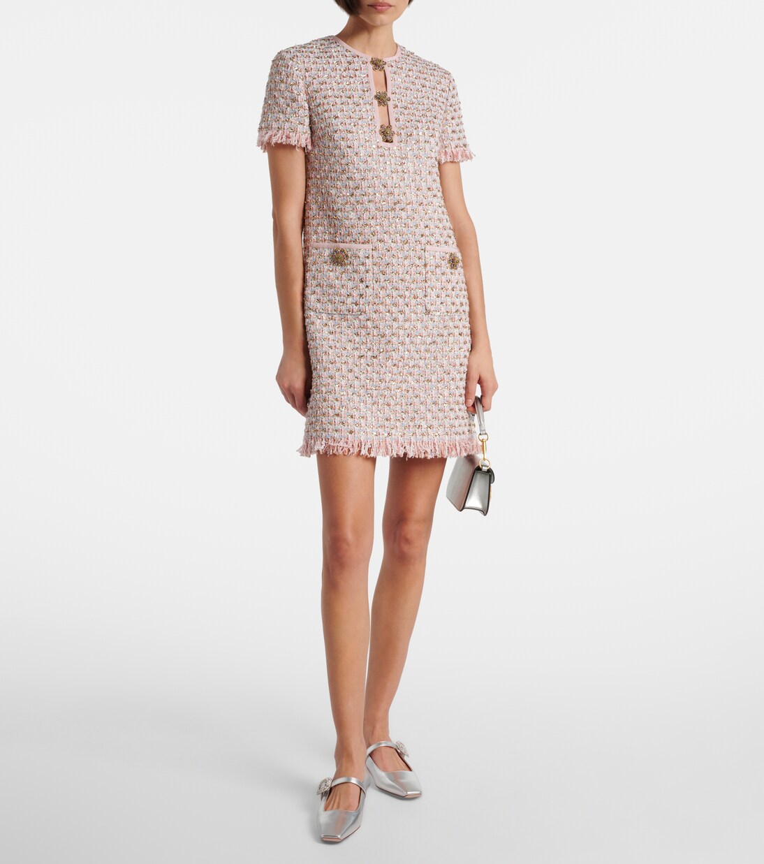 Belle Vivier 25 metallic leather ballet flats | Roger Vivier