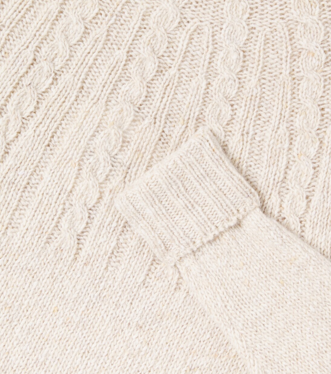 Cable-knit wool-blend sweater | Cozmo
