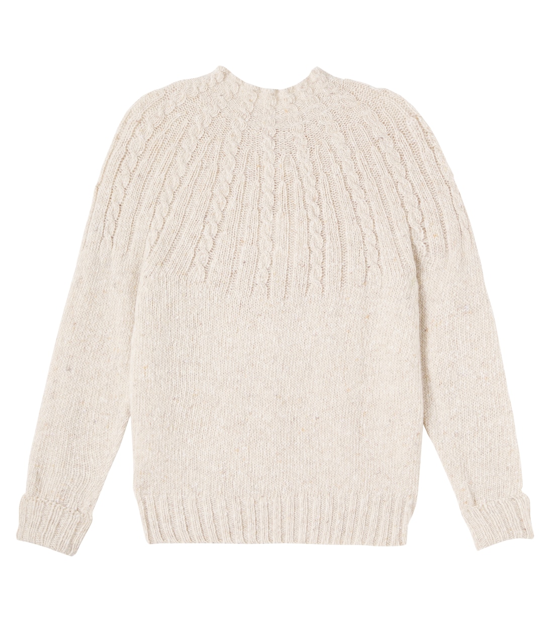 Cable-knit wool-blend sweater | Cozmo