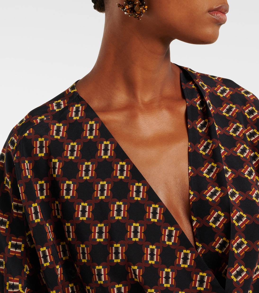 Bedruckte Bluse aus Seide | Dries Van Noten
