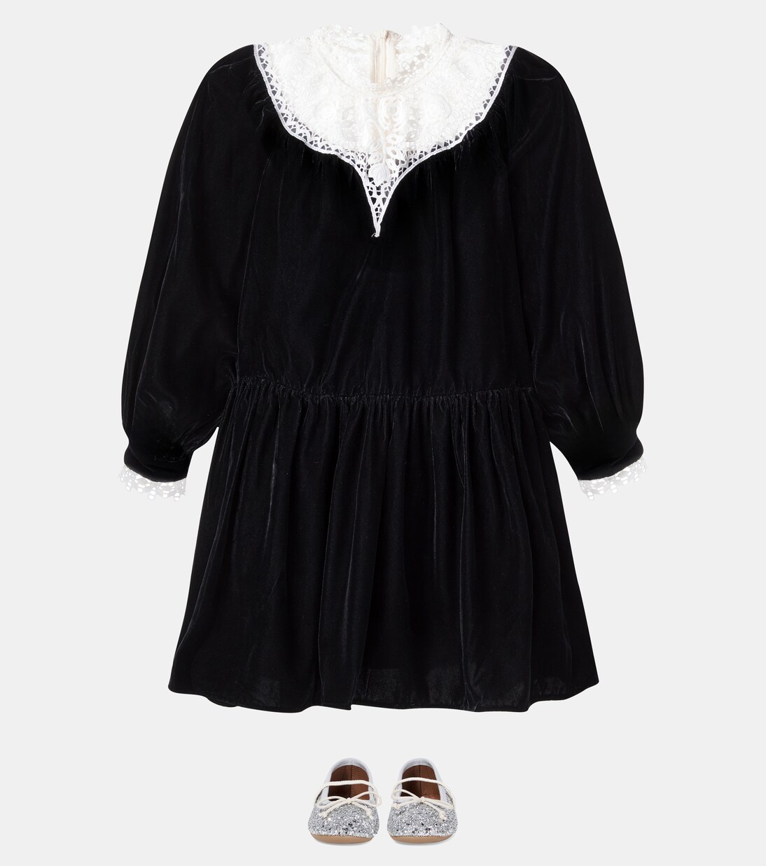 Abito in velluto con pizzo | Petite Amalie  