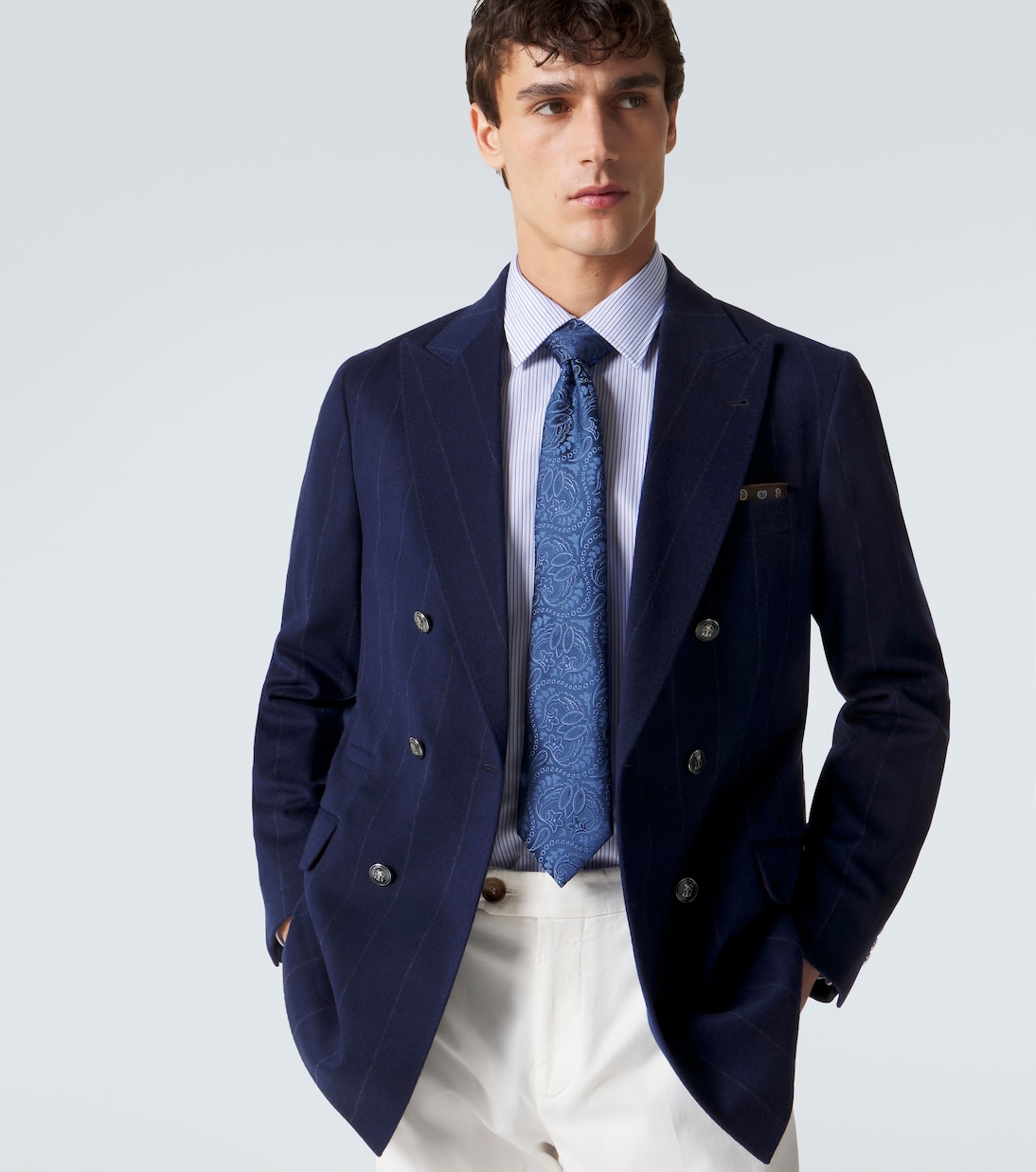 Paisley silk jacquard tie | Charvet