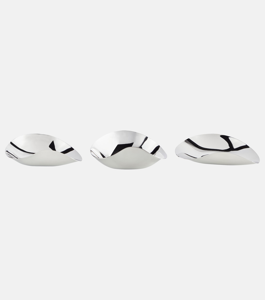 Indulgence set of 3 stainless steel snack bowls by Helle Damkjær | Georg Jensen