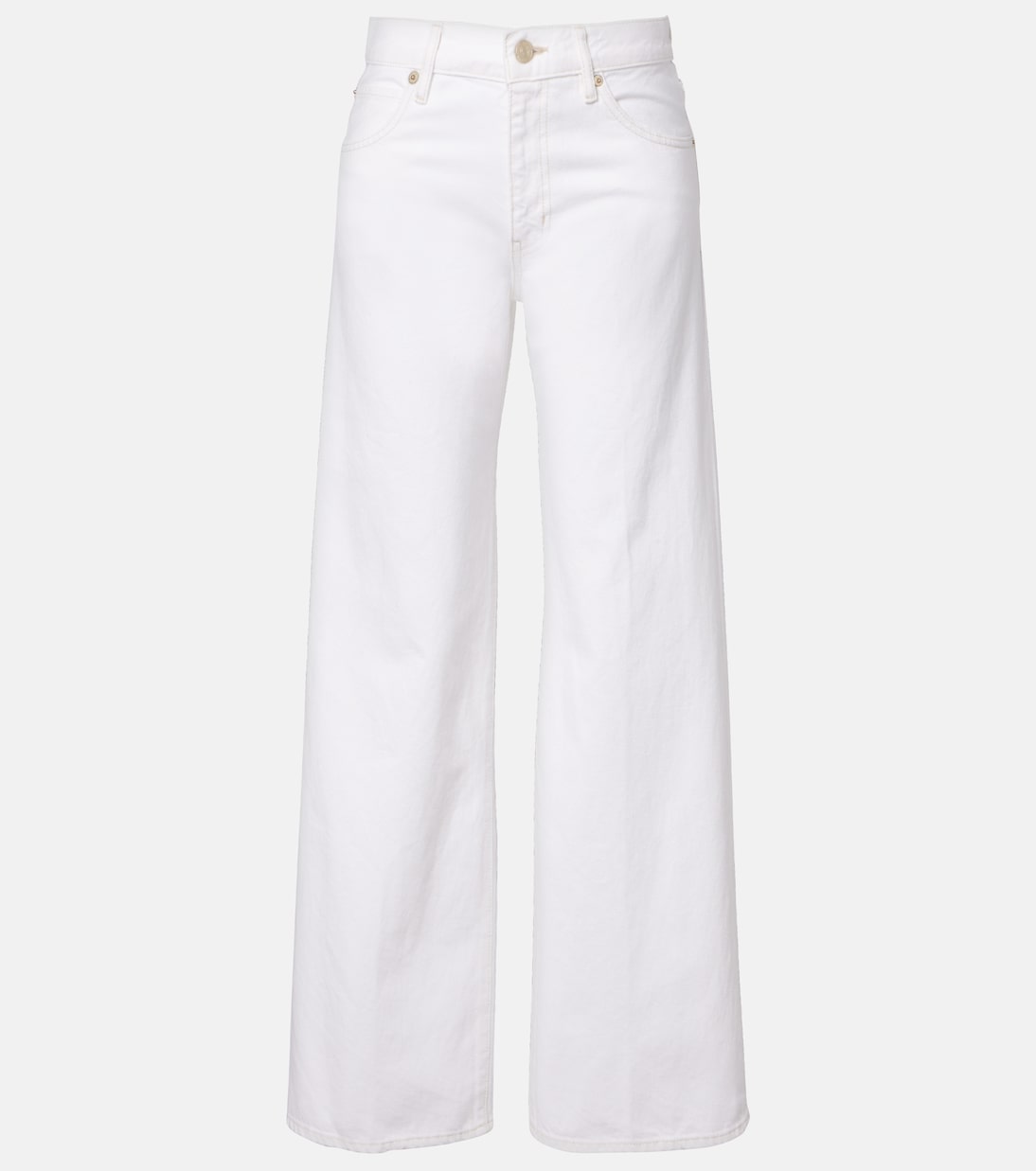 Bubble mid-rise wide-leg jeans | Frame