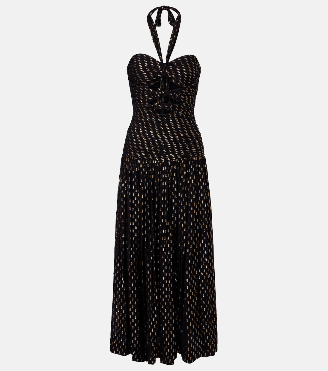 Abito midi Daylight in lamé con scollo all’americana | Zimmermann