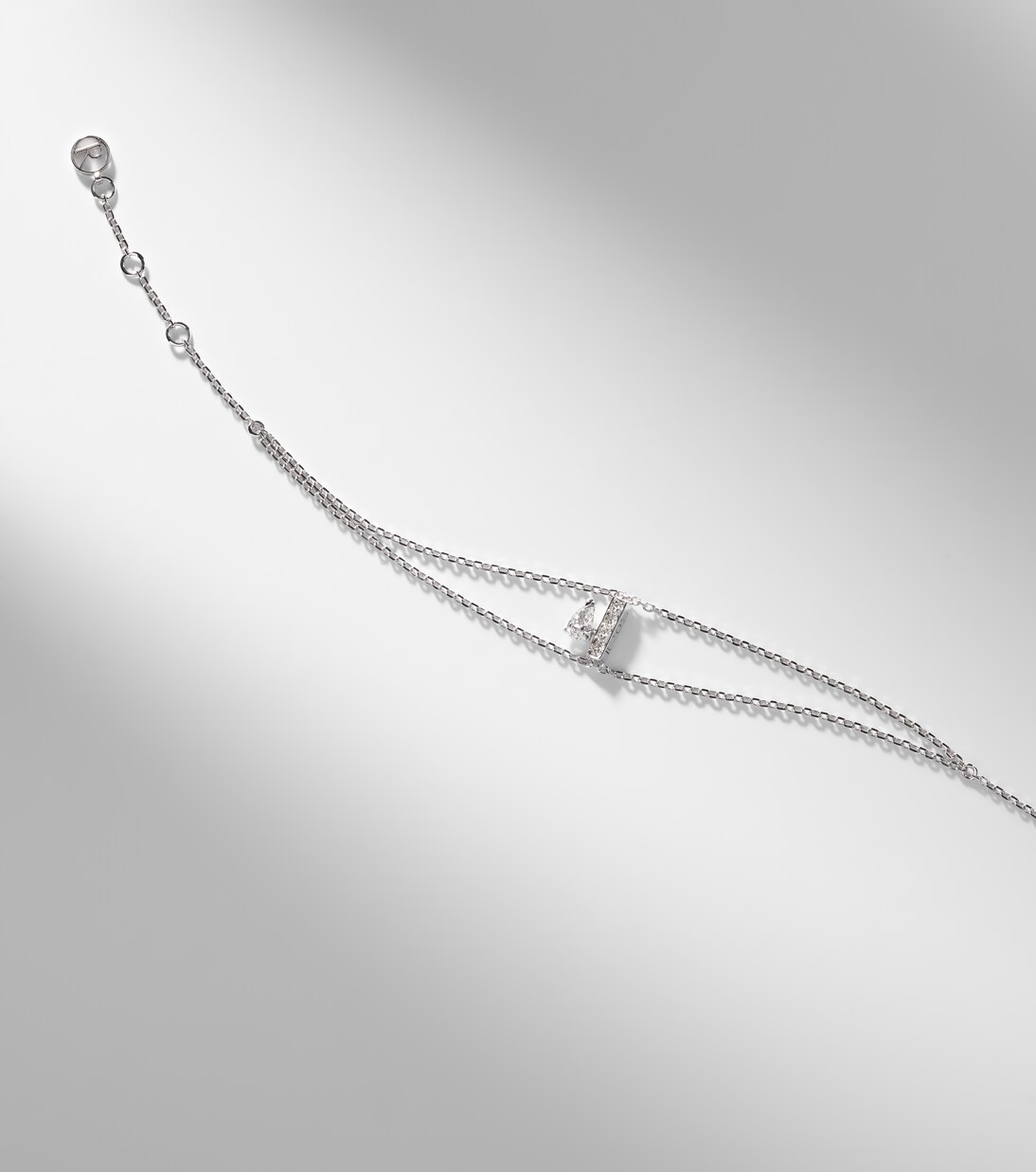 Letters 18kt white gold bracelet with diamonds | Repossi