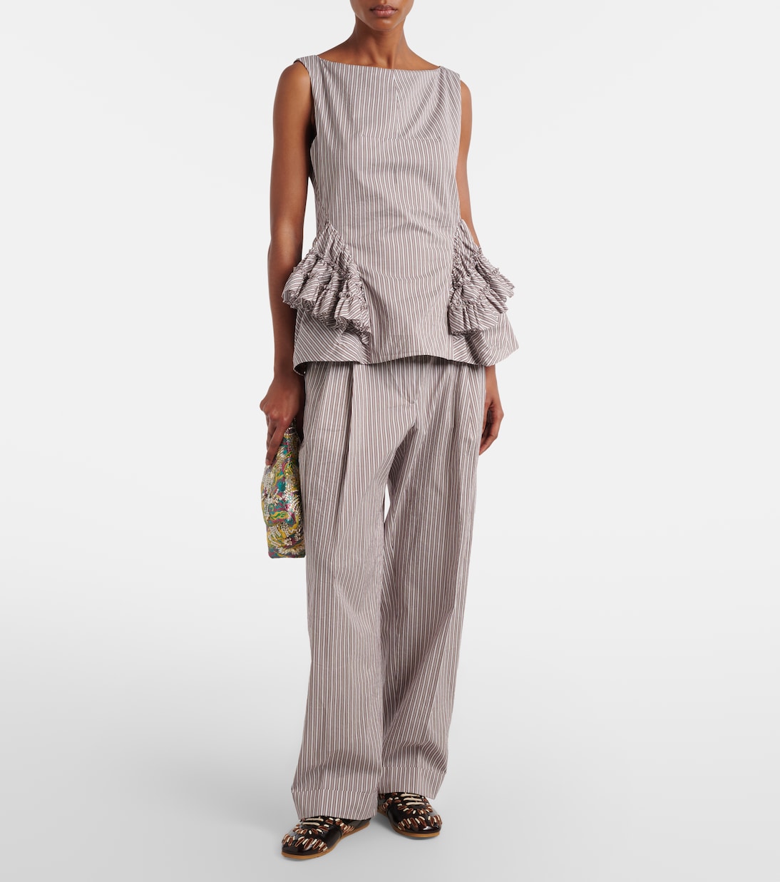 Striped cotton and silk pants  | Dries Van Noten