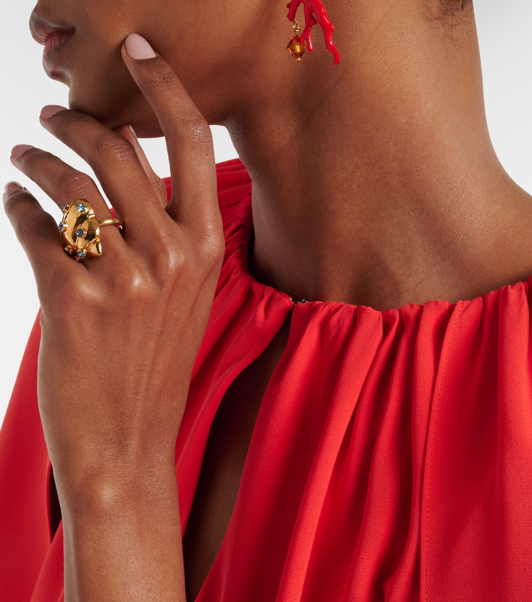Bague Seashell à cristaux | Oscar de la Renta