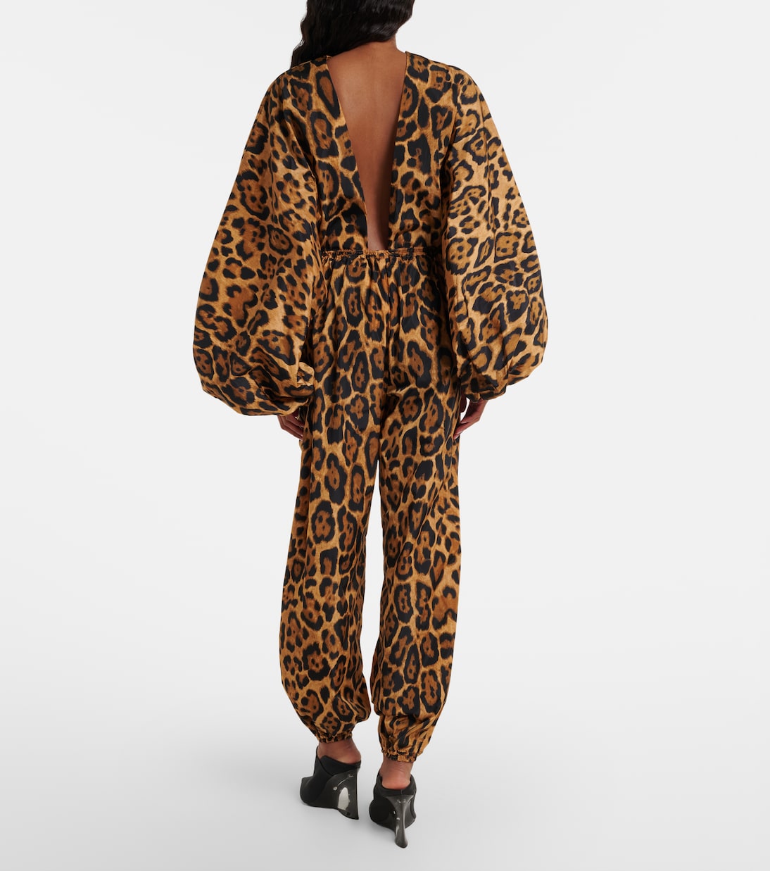 Pantaloni con stampa leopardata | Alaïa