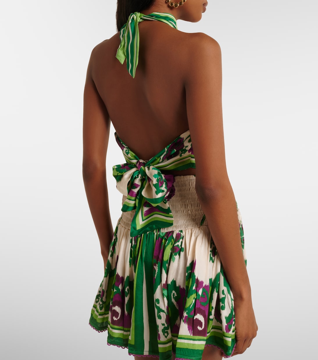 Top halter Giulia de satén | Poupette St Barth