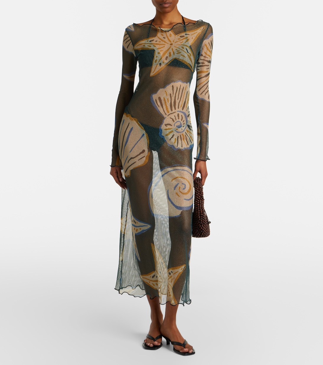 Ursa printed sheer beach dress | Cala de la Cruz