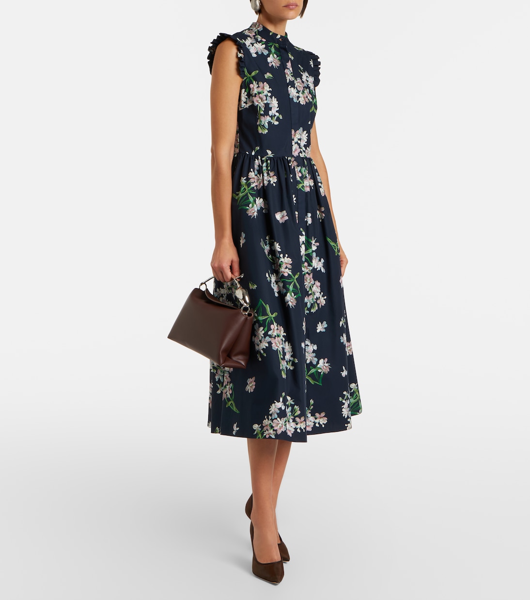 Bloom Midi leather top-handle bag | Erdem