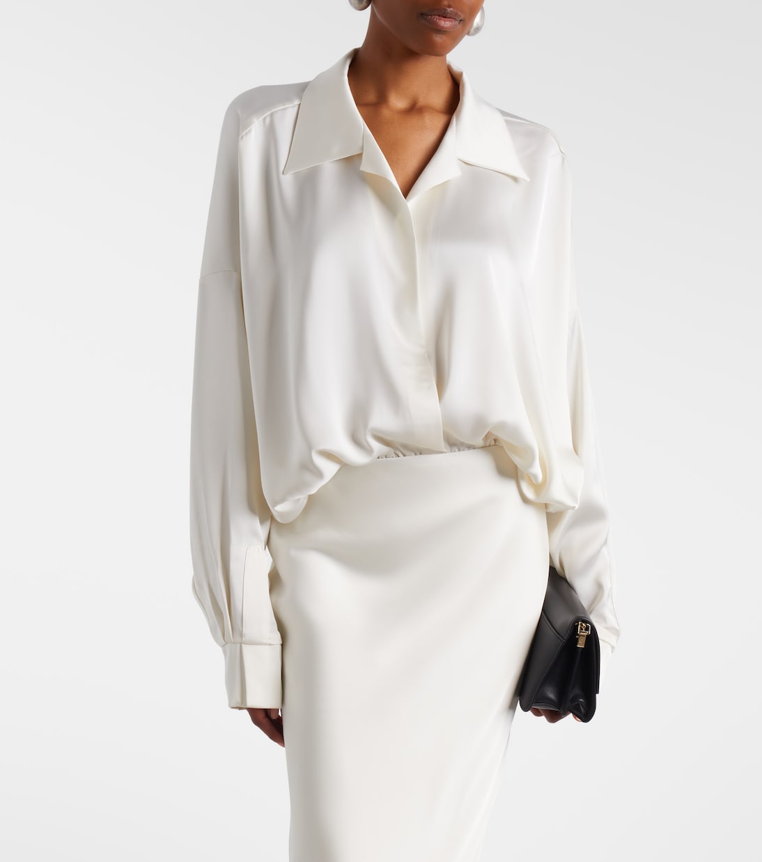 Oversized satin bodysuit | Norma Kamali