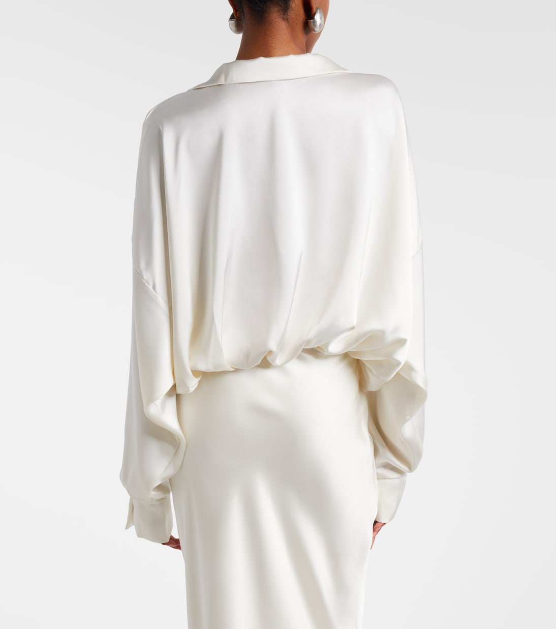 Oversized satin bodysuit | Norma Kamali