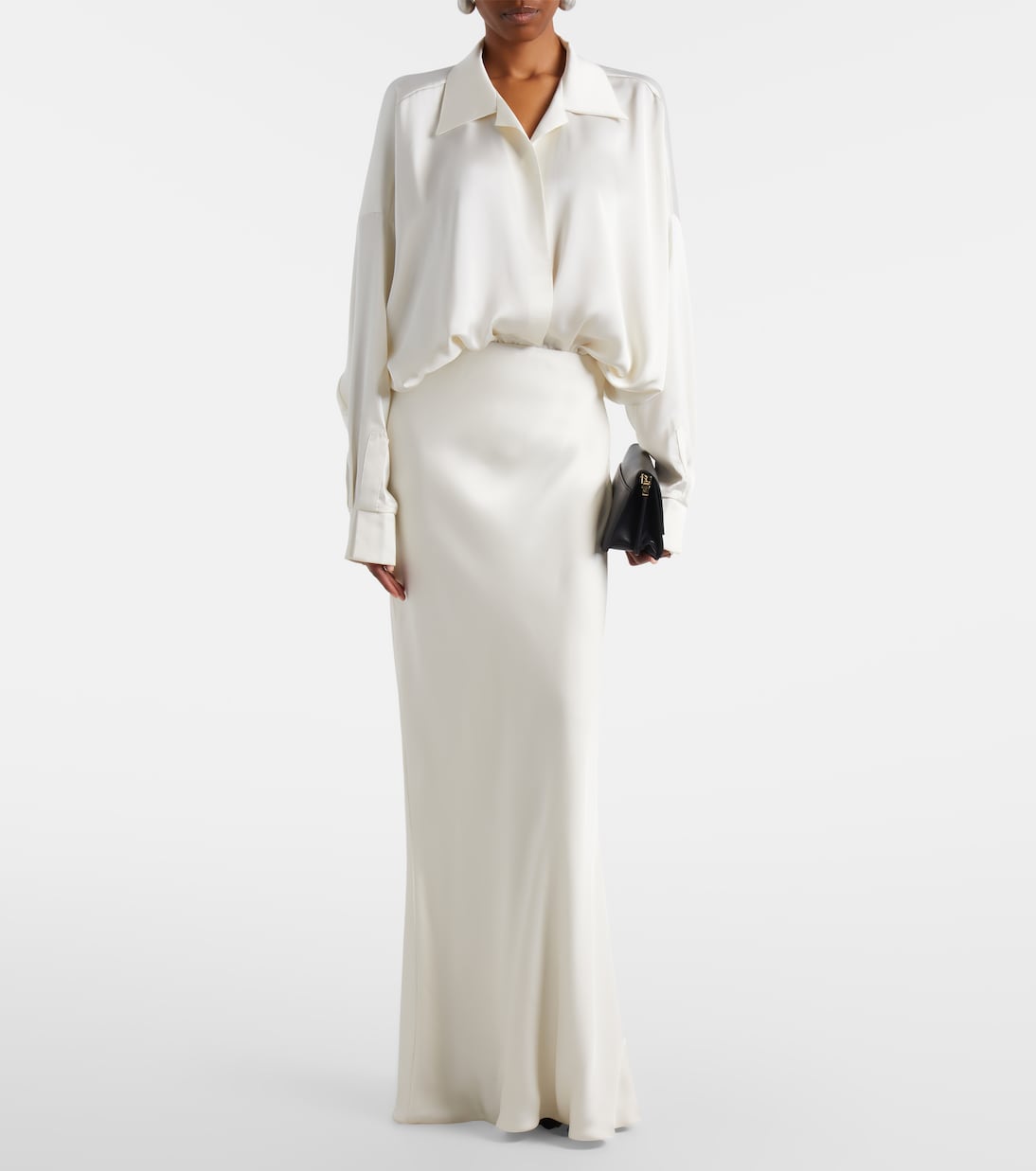 Oversized satin bodysuit | Norma Kamali