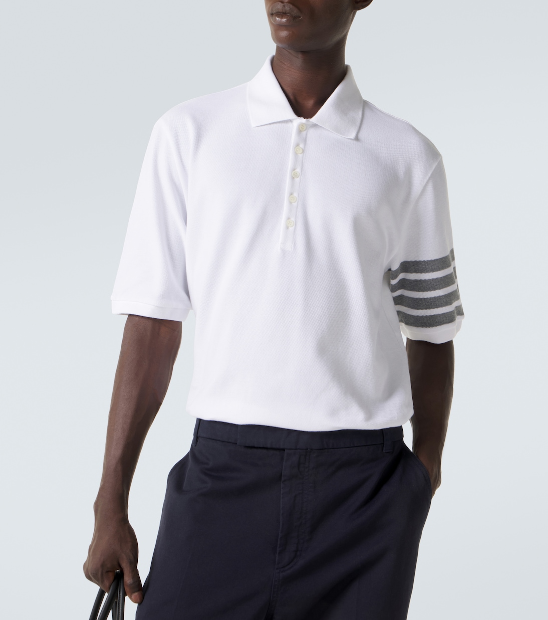 4-Bar cotton polo shirt | Thom Browne