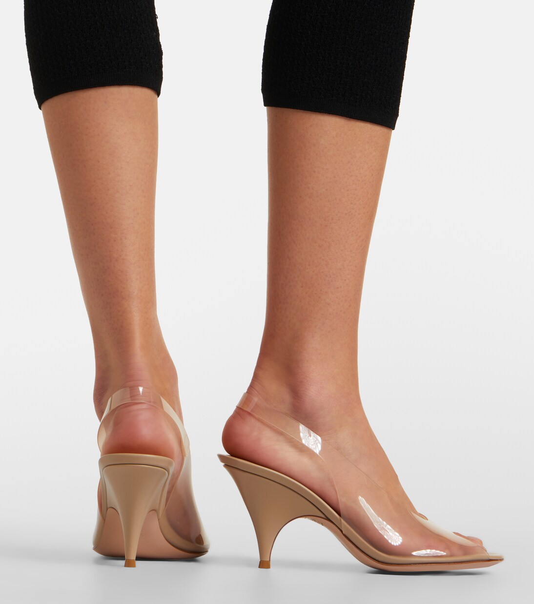 Leather-trimmed slingback sandals | Gianvito Rossi