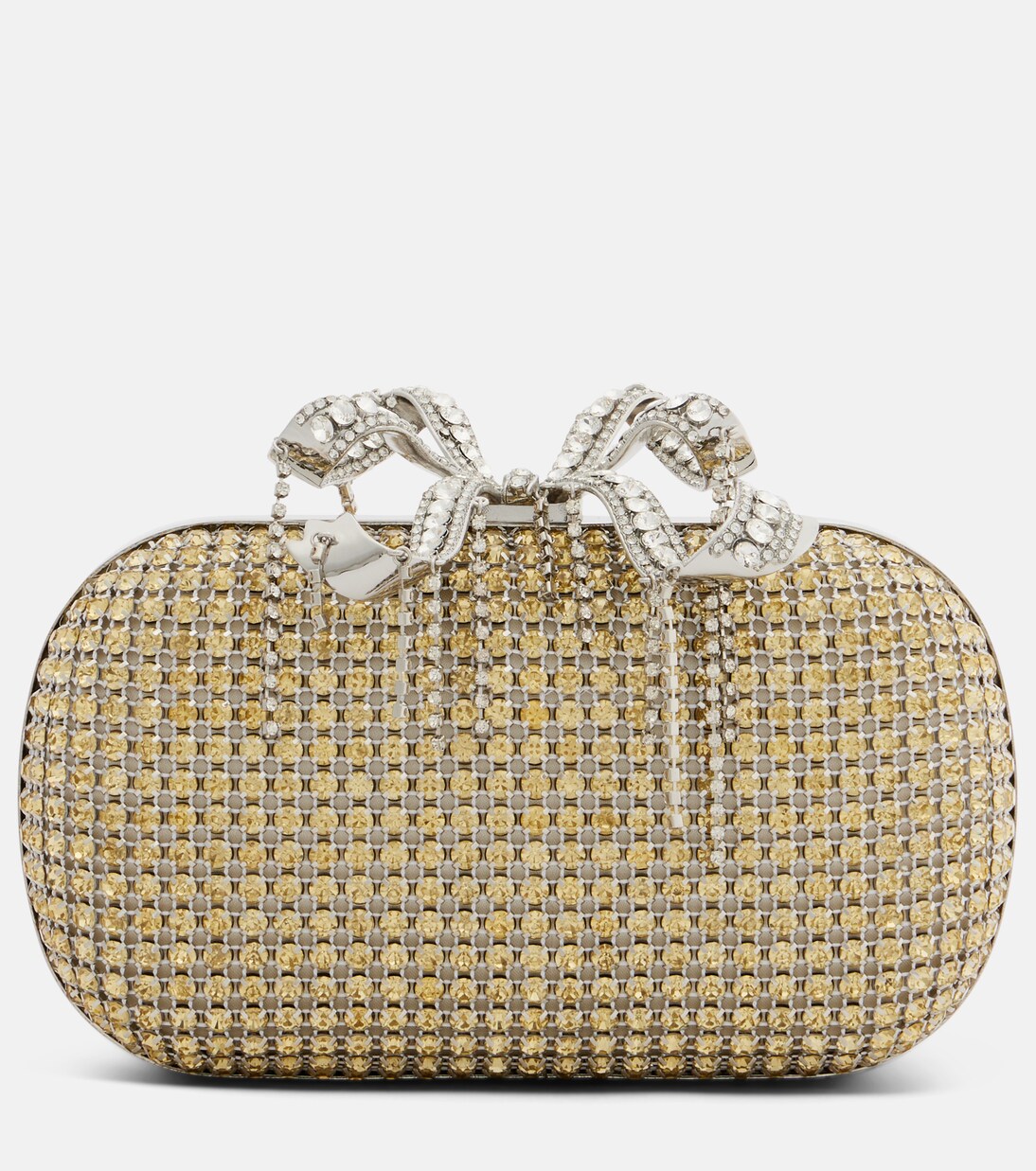 Crystal-embellished box clutch | Self-Portrait