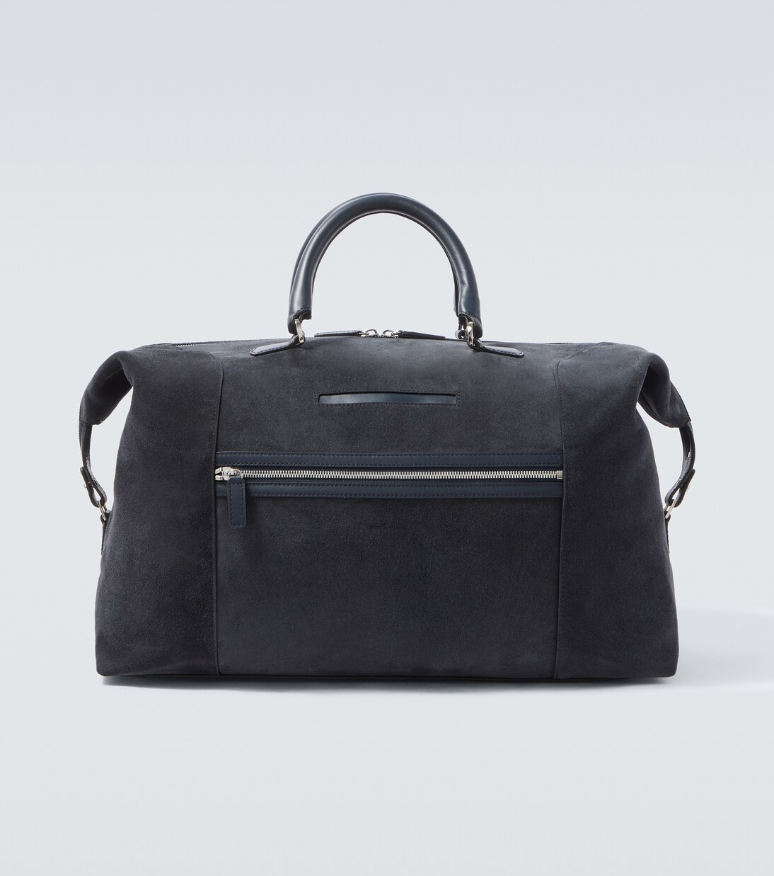 Leather-trimmed suede duffel bag | Kiton