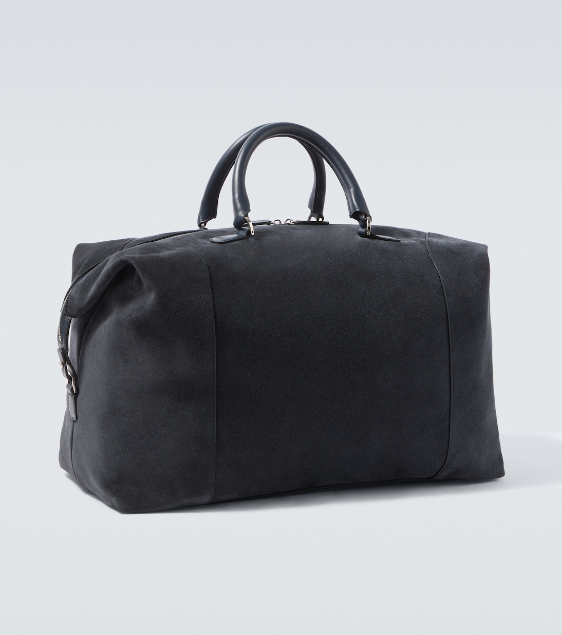 Leather-trimmed suede duffel bag | Kiton