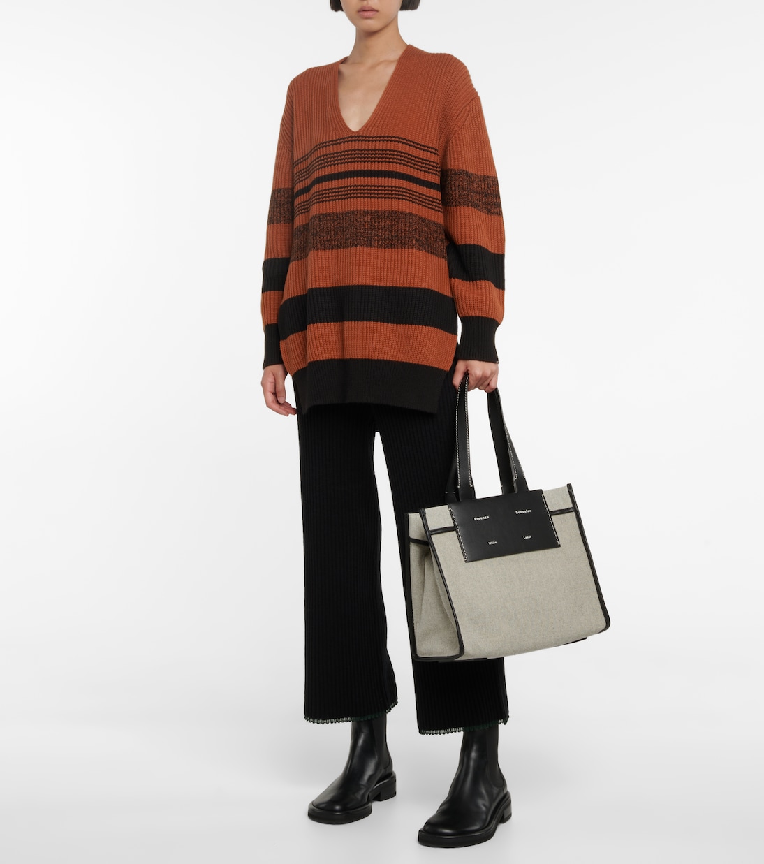 Pull White Label en coton mélangé côtelé | Proenza Schouler