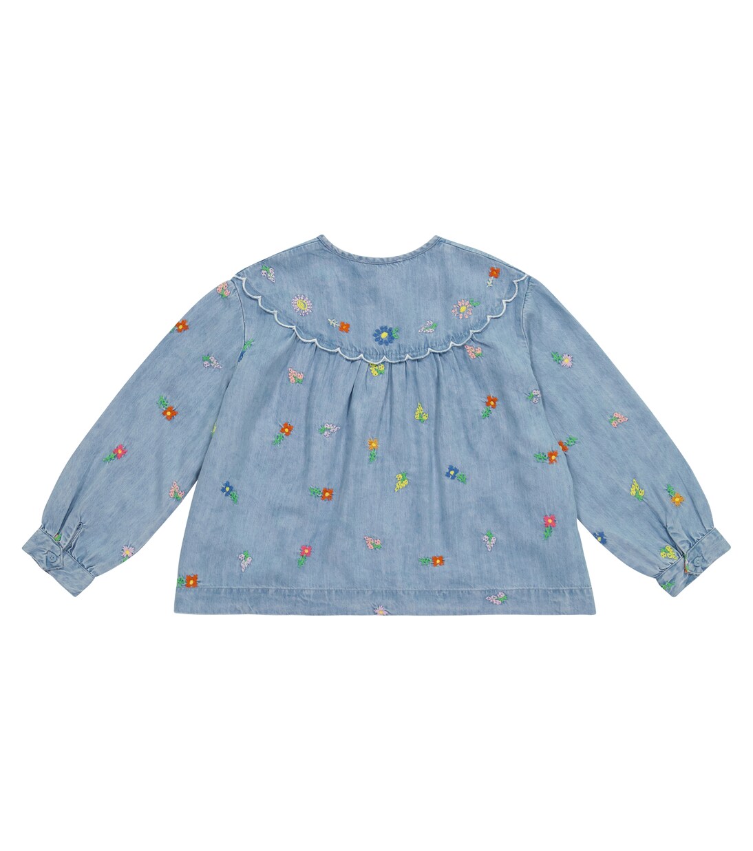Floral embroidered denim blouse | Stella McCartney Kids