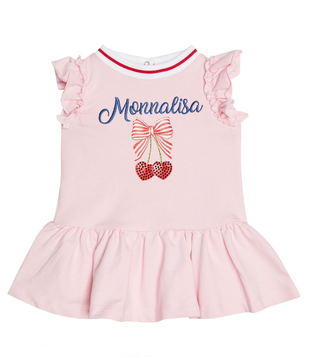 Baby embellished cotton-blend dress | Monnalisa