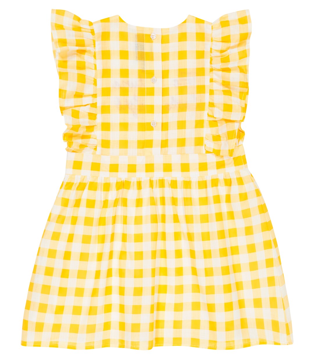Embroidered gingham cotton dress | Mini Rodini