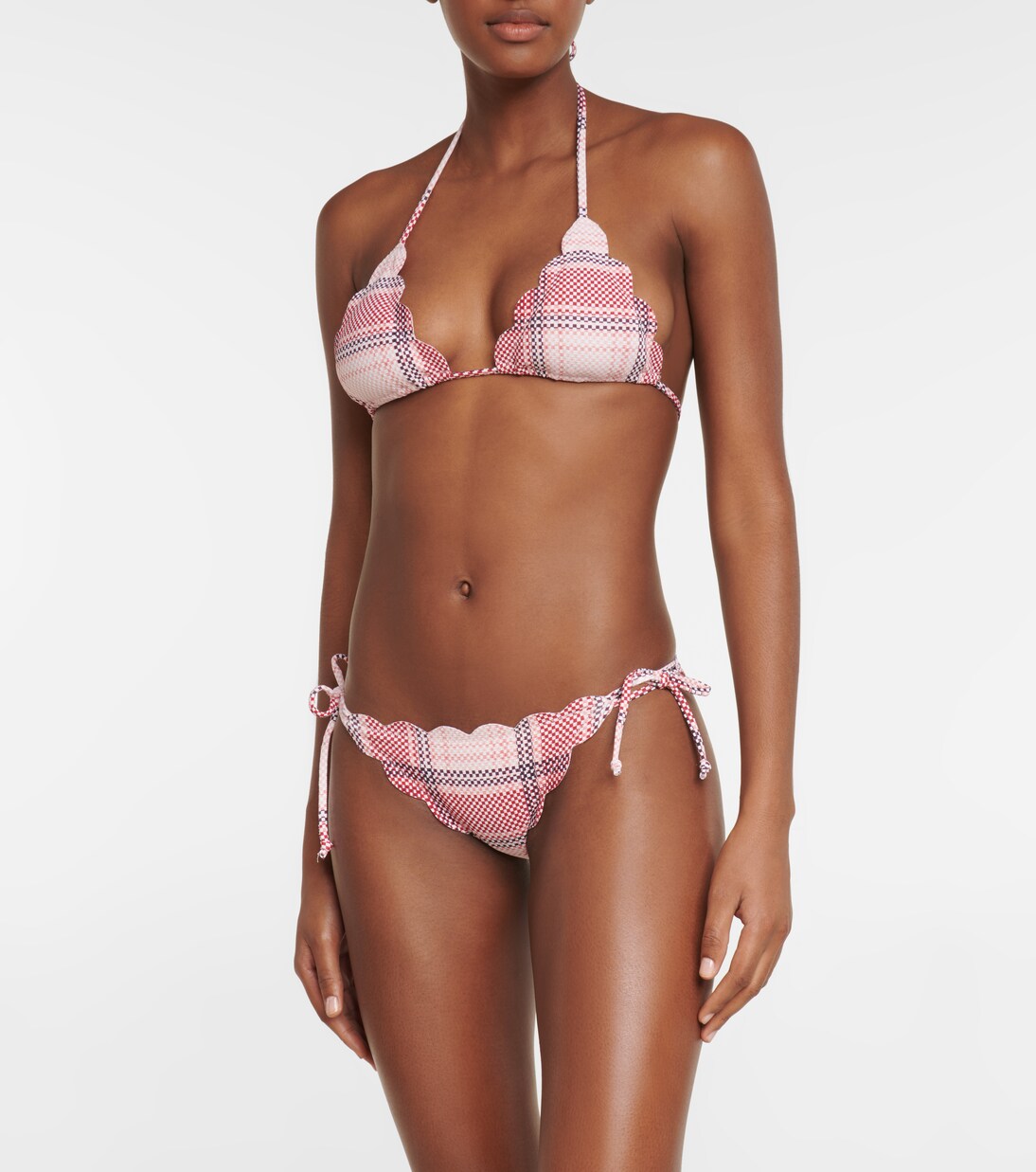 Culotte de bikini réversible à carreaux Mott | Marysia