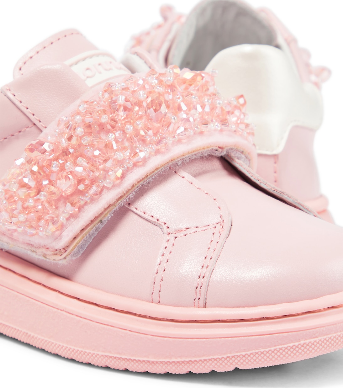 Embellished leather sneakers | Monnalisa