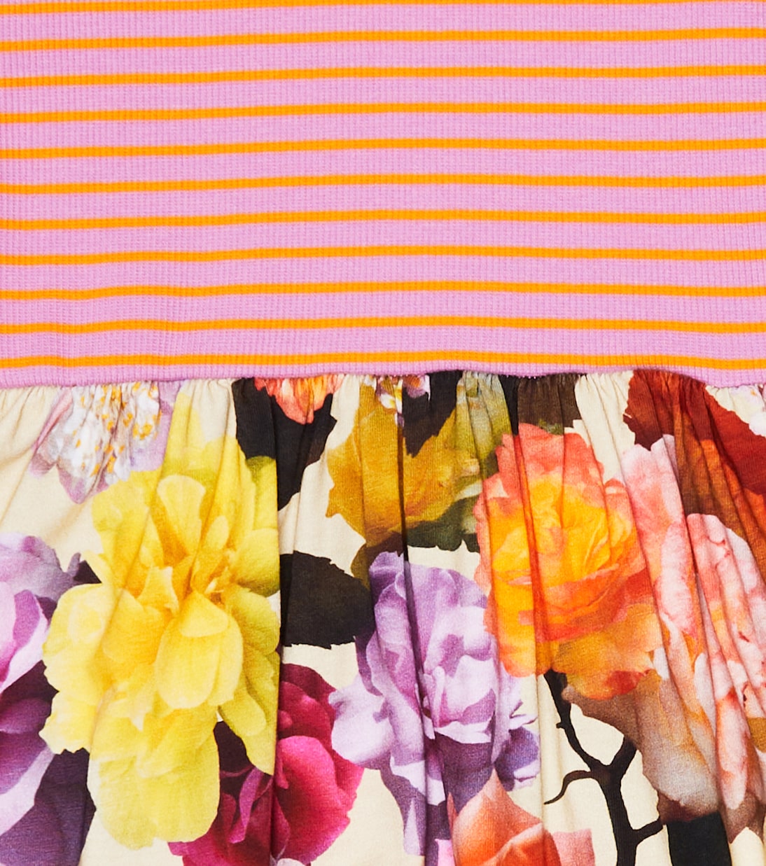 Cassie cotton-blend striped floral dress | Molo