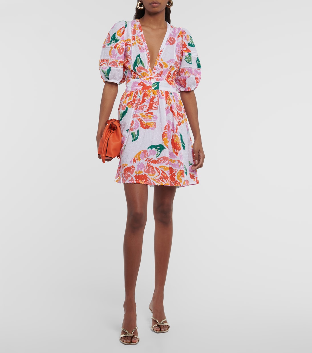 Robe Reina imprimée en coton | Poupette St Barth