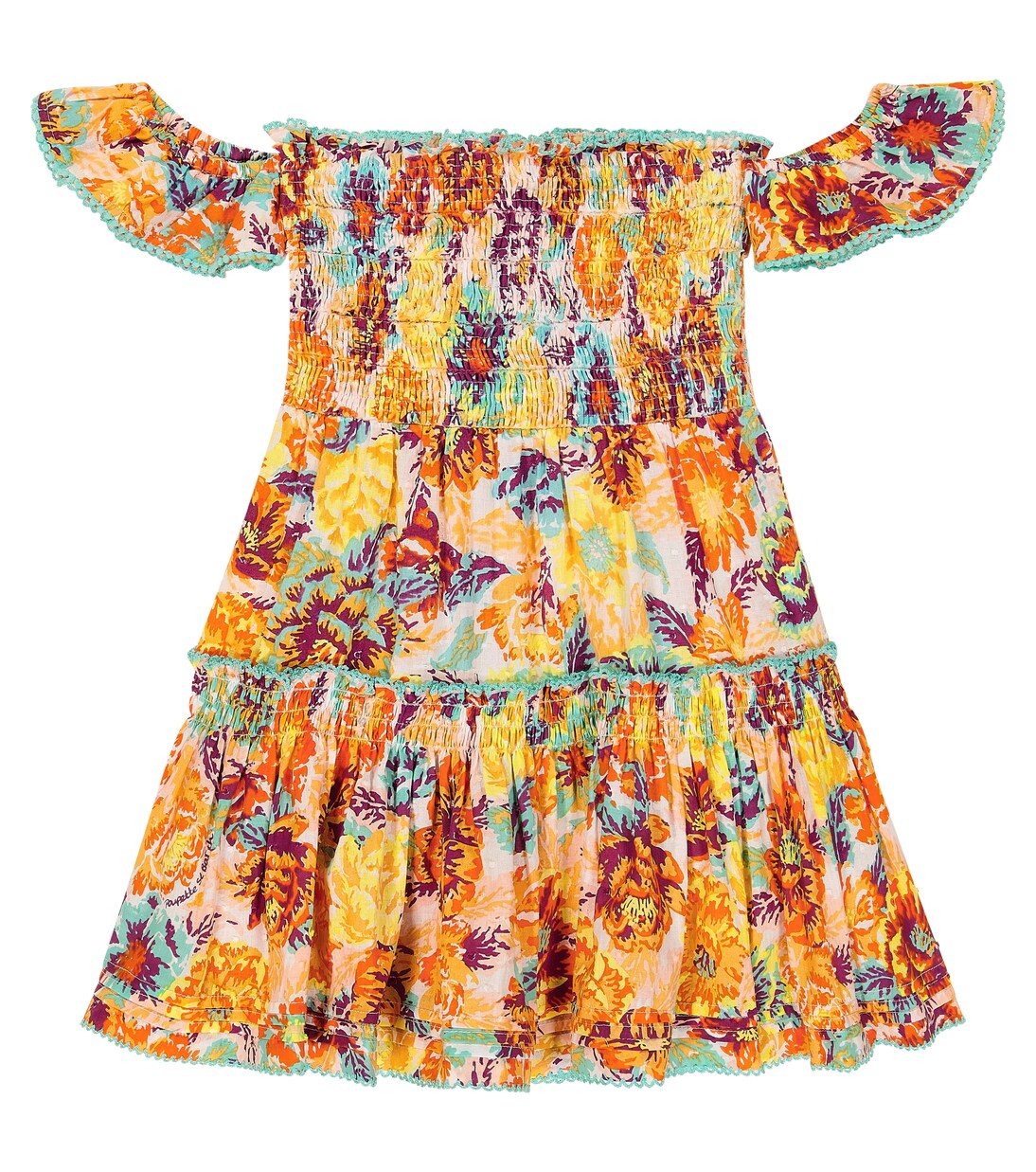 Aurora printed cotton dress | Poupette St Barth Kids