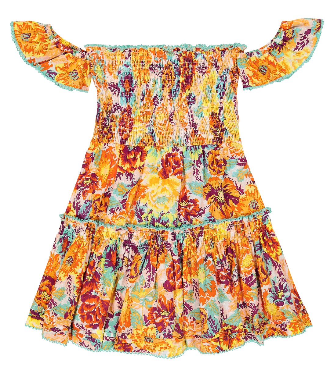 Aurora printed cotton dress | Poupette St Barth Kids