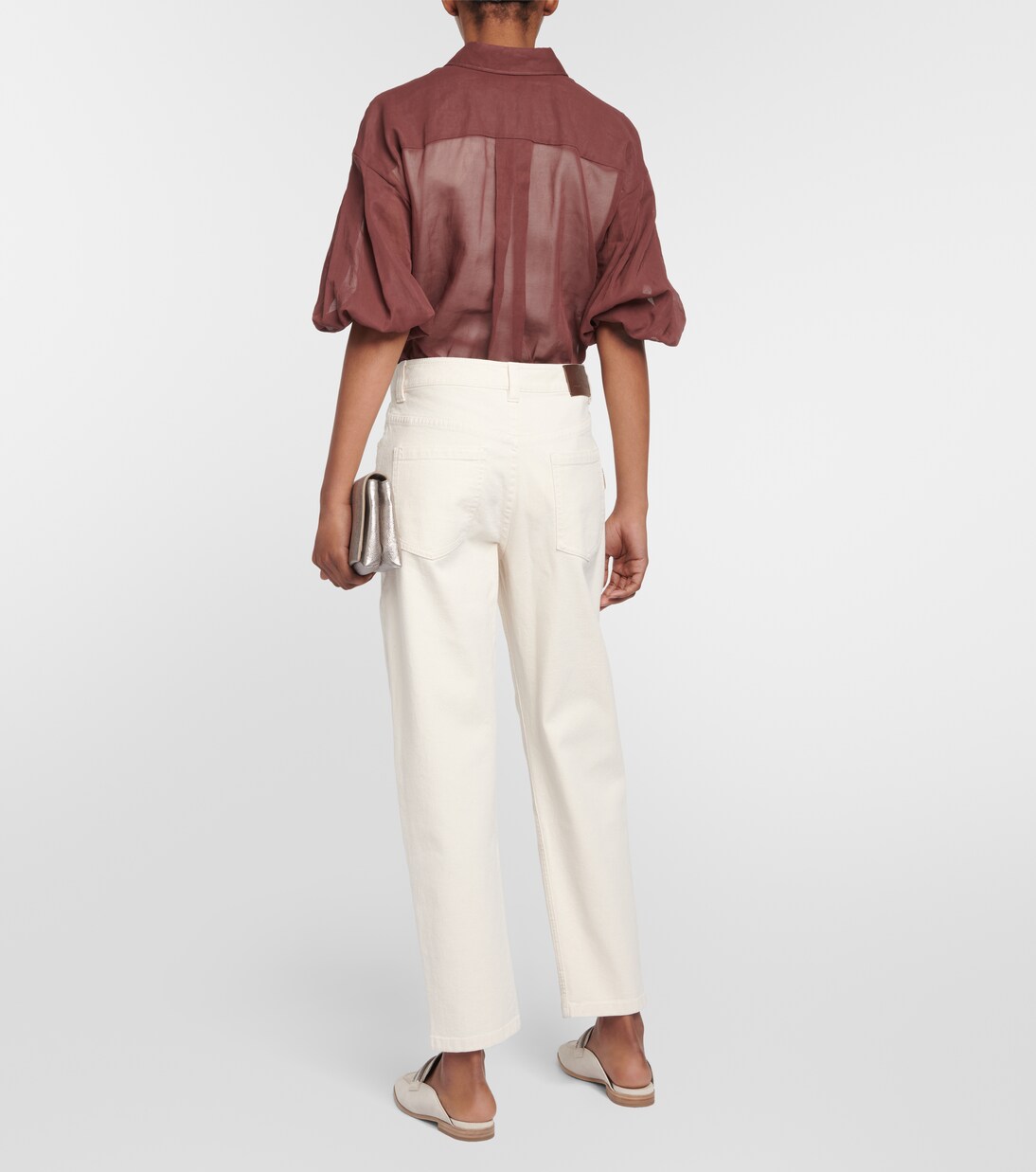 High-Rise-Hose aus Baumwolle | Brunello Cucinelli