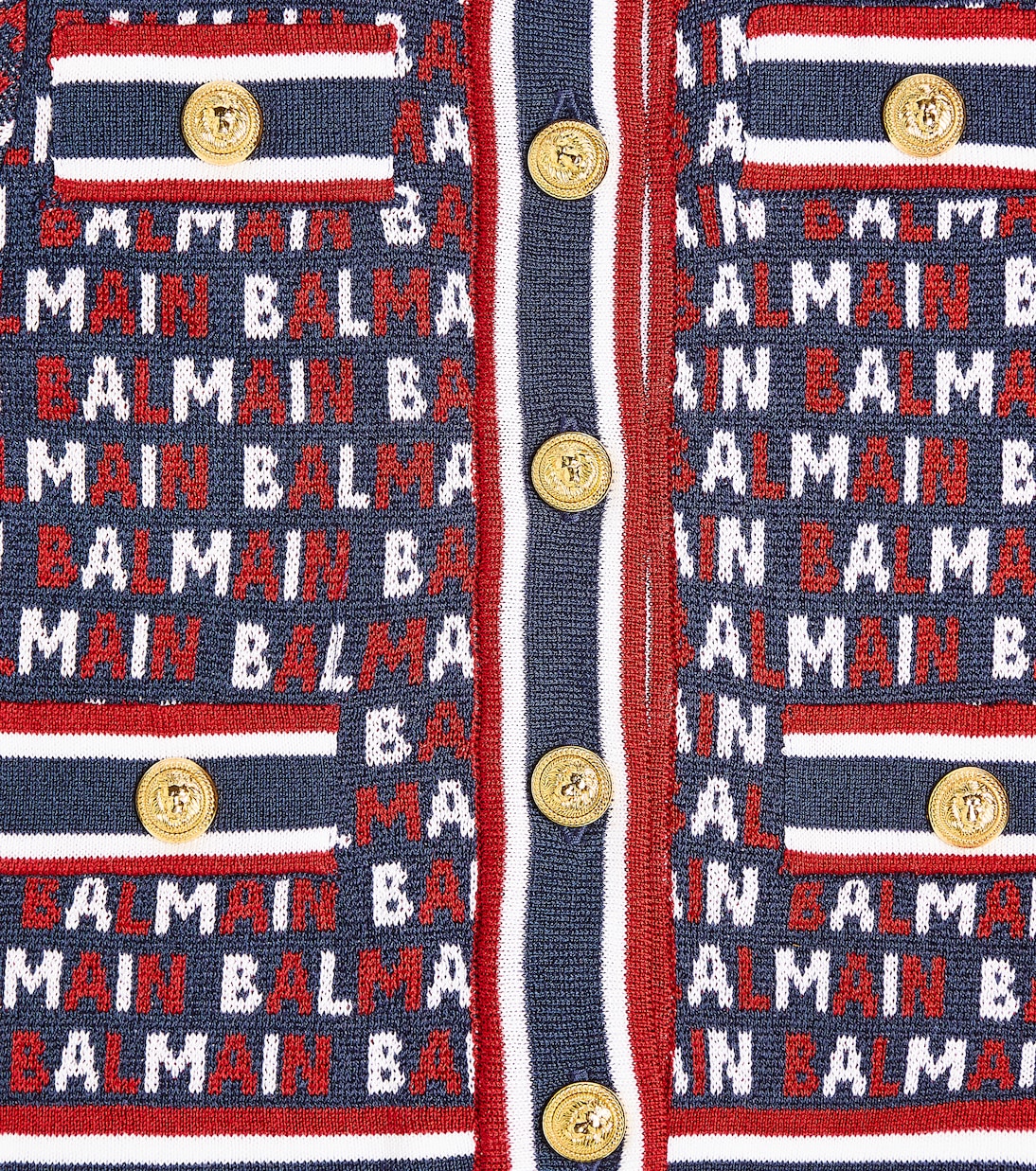 Cardigan en coton mélangé à monogramme | Balmain Kids