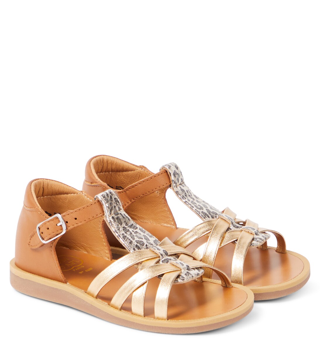 Poppy Back Neptune leather sandals | Pom d'Api